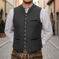 Gilet da uomo con colletto in denim