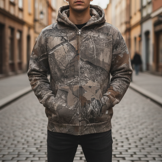 Unisex Hooded Sweatshirt in Camouflage