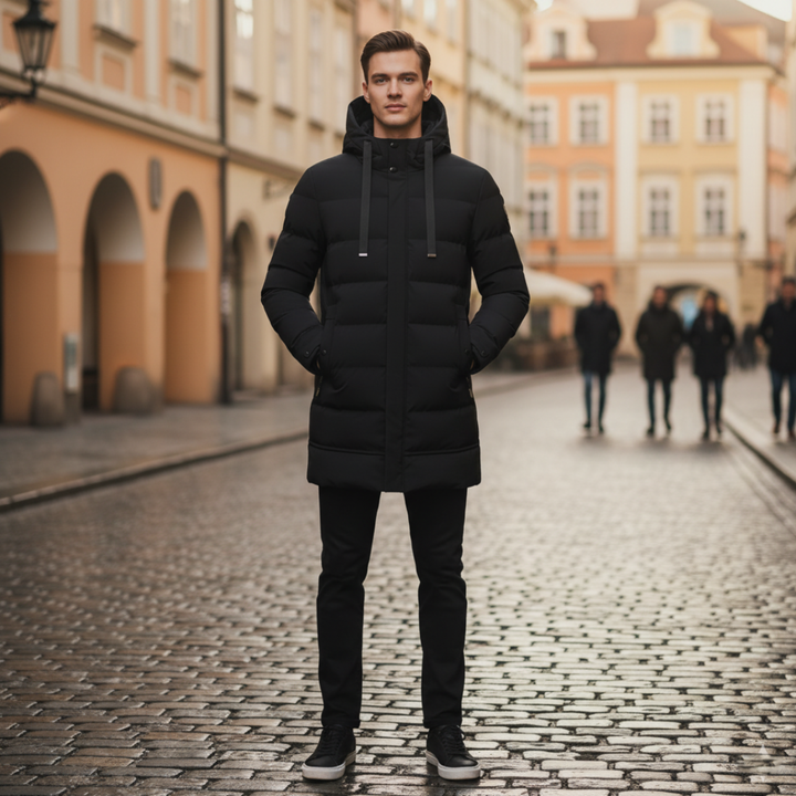 Men's Long Winter Down Jacket