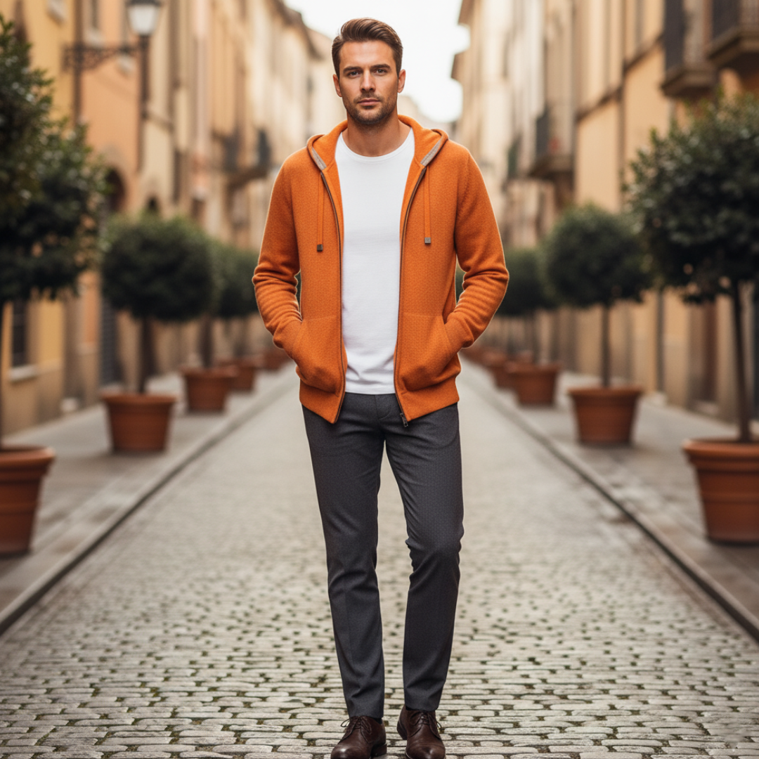 Men's Crew Neck Pullover Melange Pattern