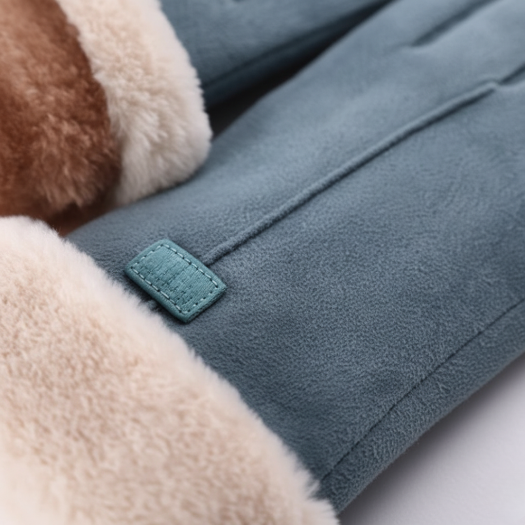 Women's Gloves with Synthetic Fur