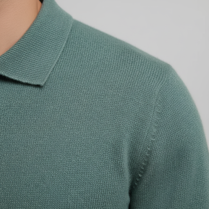 Men's Long Sleeve Polo Shirt in High-Quality Material