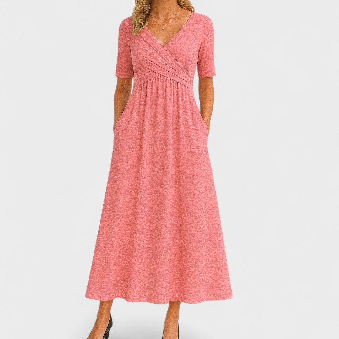 Women's Satin Sleeveless V-Neck Dress – Ceremony
