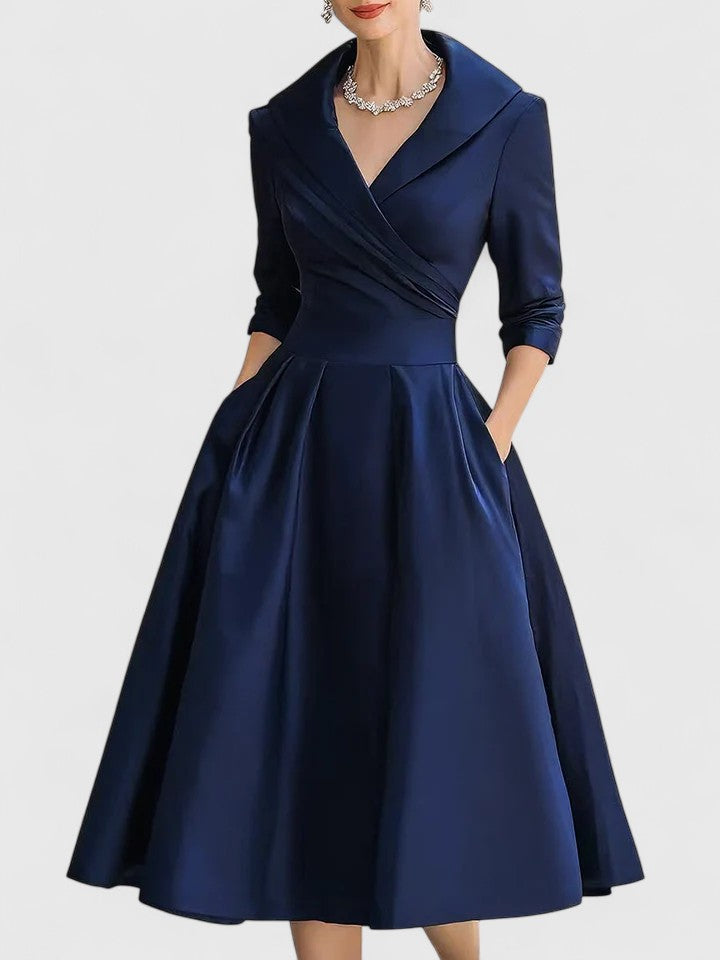 Elegant Sleeveless Midi Dress for Women in Velvet – Ceremony