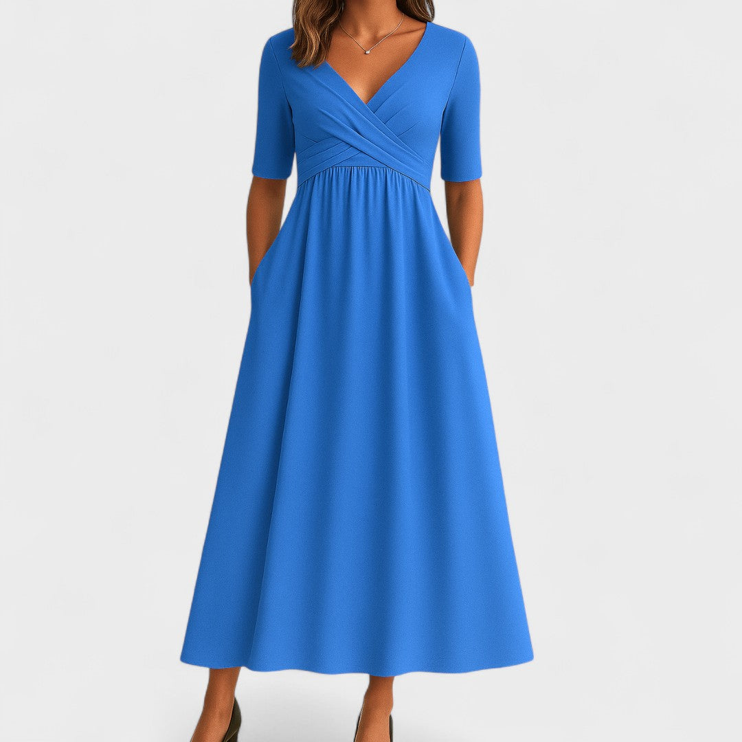 Women's Satin Sleeveless V-Neck Dress – Ceremony