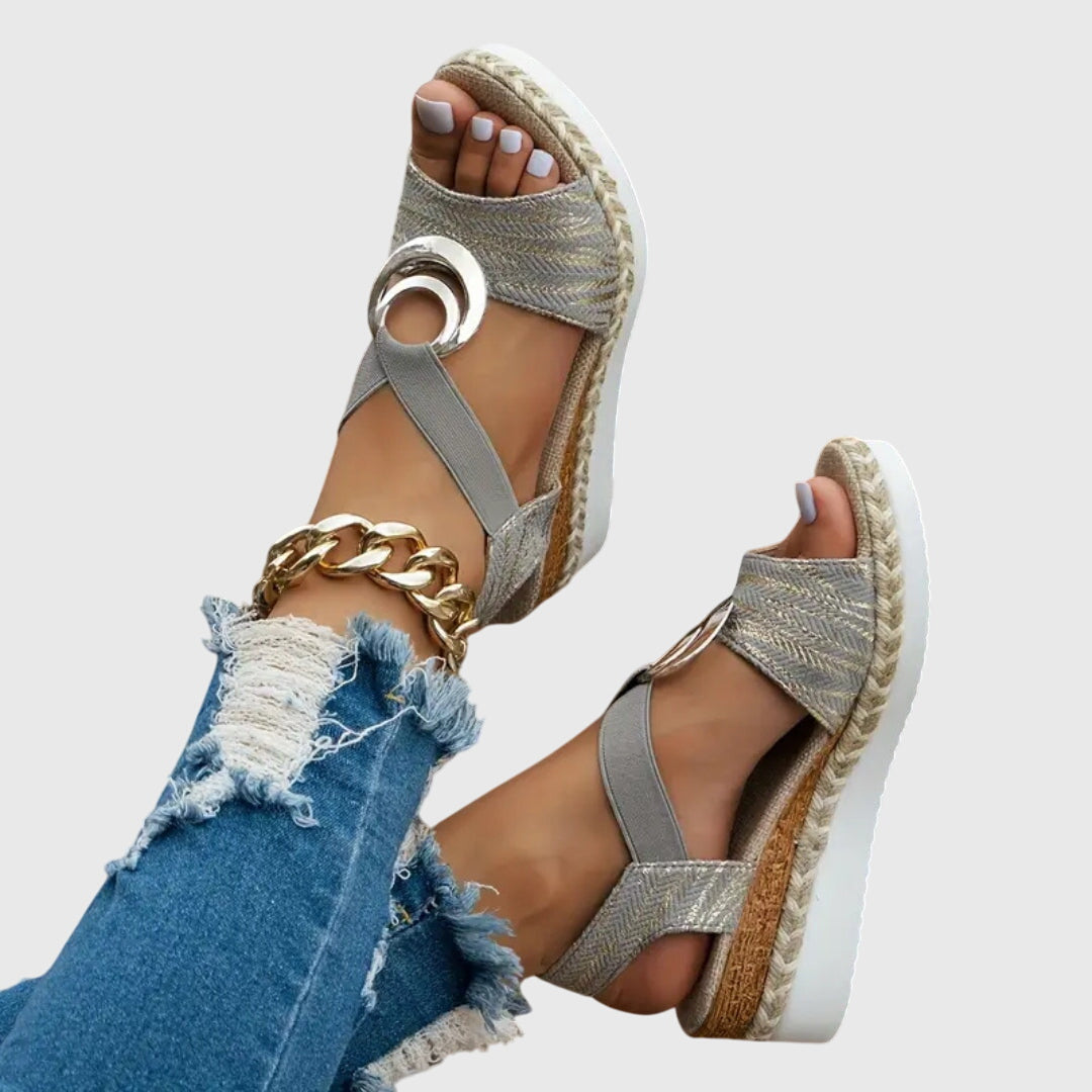 Women's Orthopedic Leather Sandals with Anatomical Insole