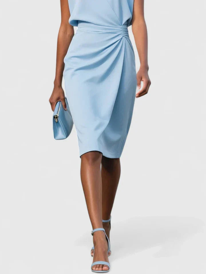 Elegant Slim Fit Sleeveless Satin Dress for Women