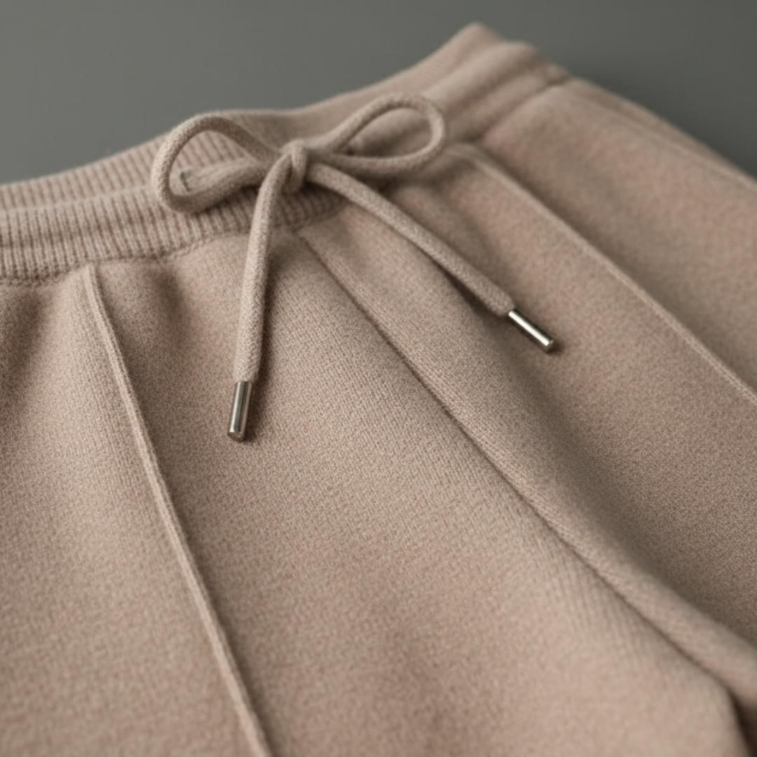 Women's Pants with Elastic Waist and Drawstring
