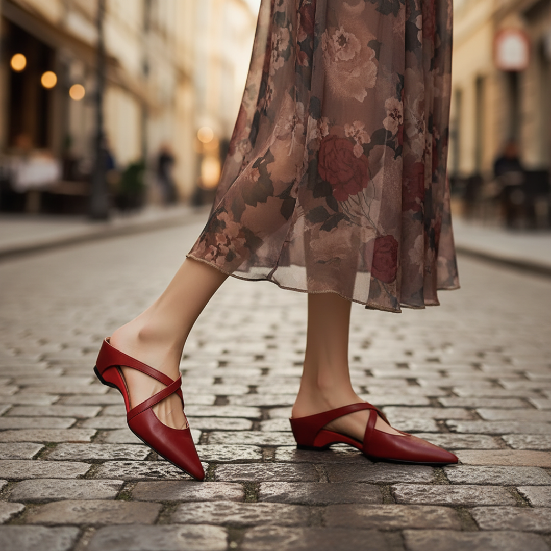 Women's Ballet Flats with Straps