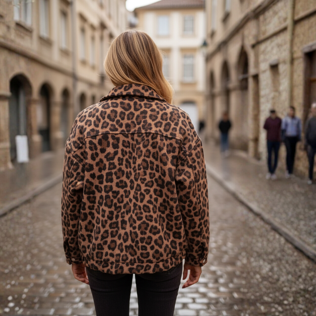 Women's Leopard Print Oversized Shacket