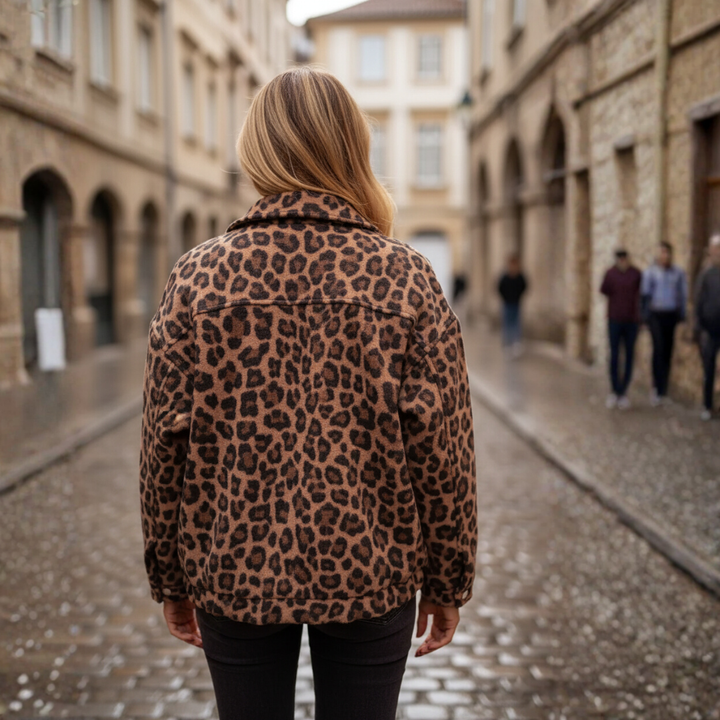 Women's Leopard Print Oversized Shacket