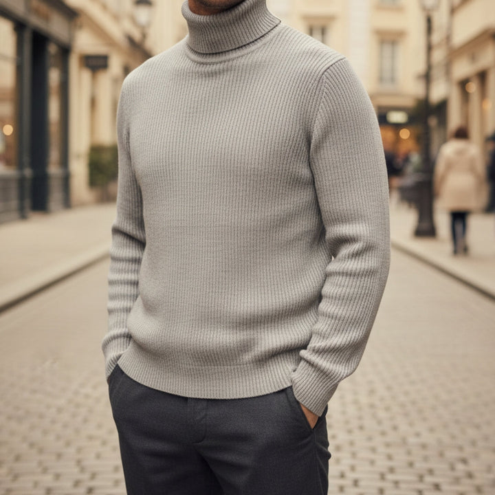 Men's Knit Turtleneck Sweater