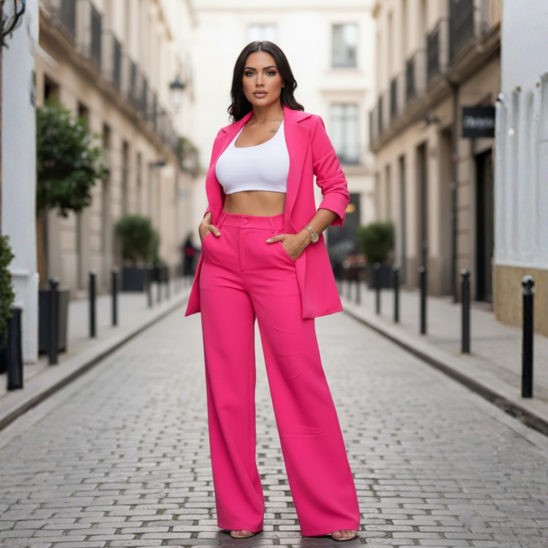 Complete Women's Suit with Pants and Blazer in Quality Material