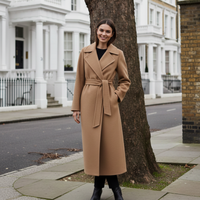 Cappotto lungo da donna con cintura