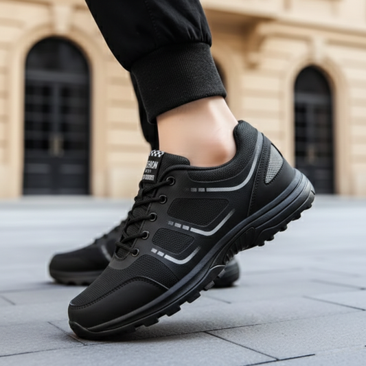 Breathable Orthopedic Sneakers for Women in Black