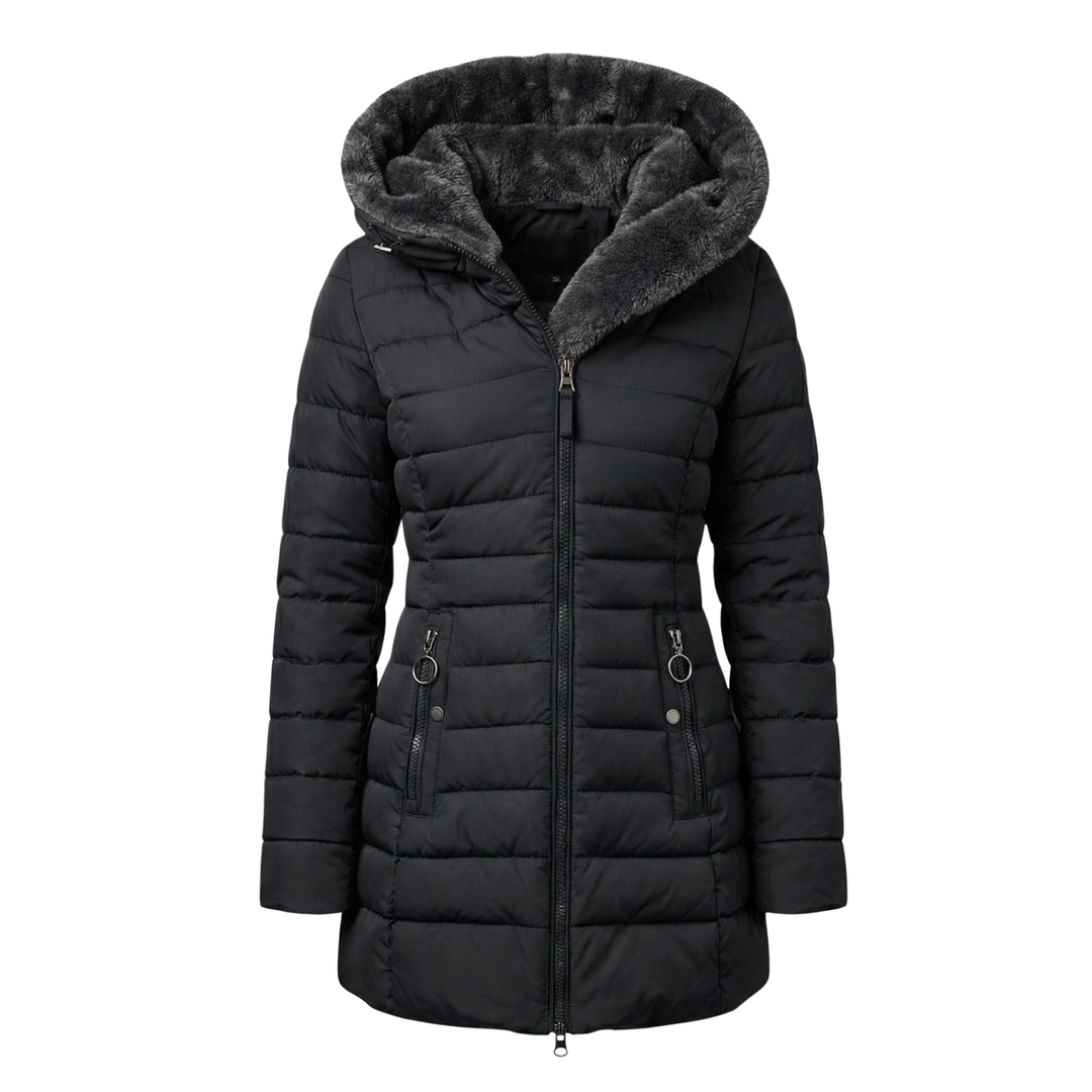 Women's Winter Puffer Jacket with Hood