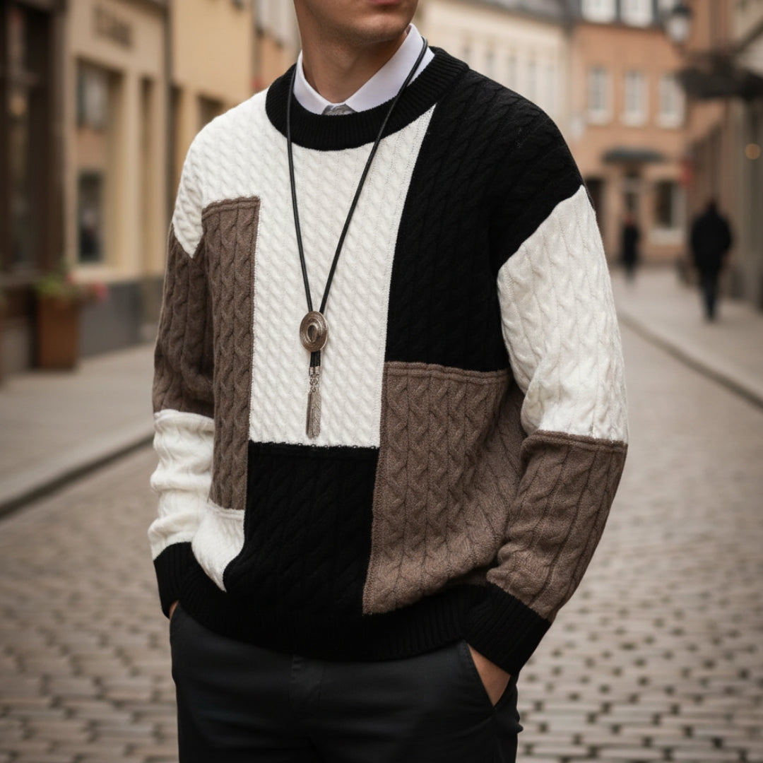 Men's Patchwork Sweater