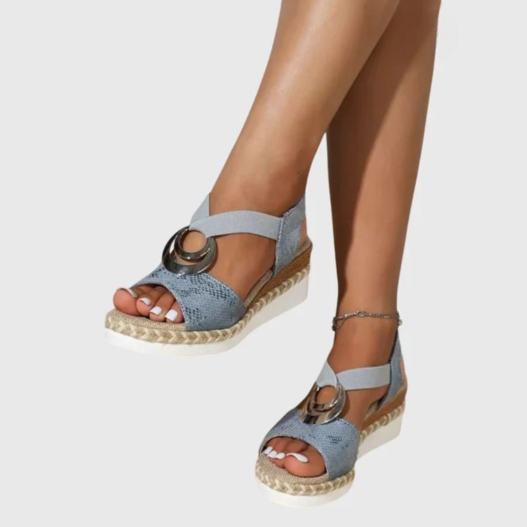 Women's Orthopedic Leather Sandals with Anatomical Insole