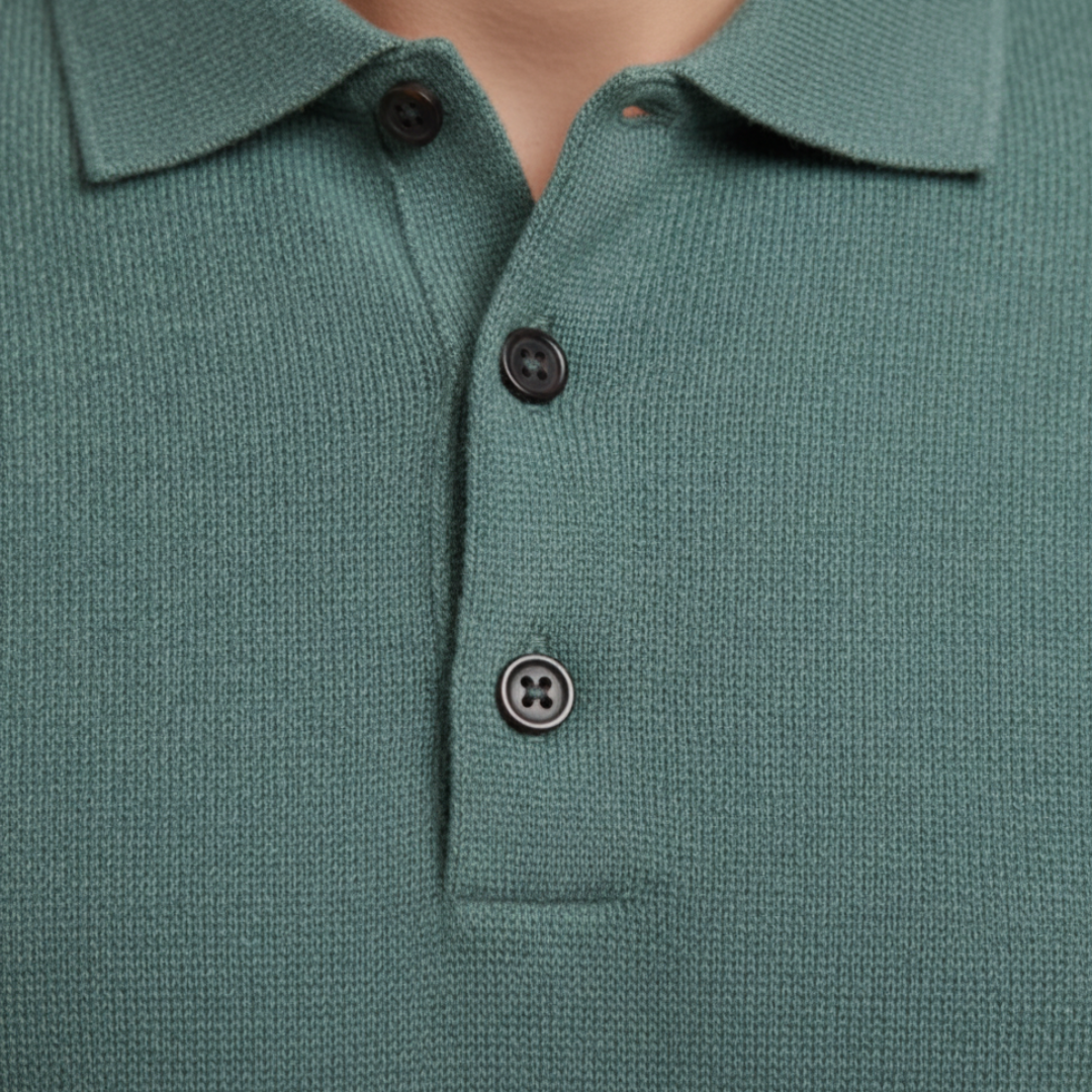 Men's Long Sleeve Polo Shirt in High-Quality Material