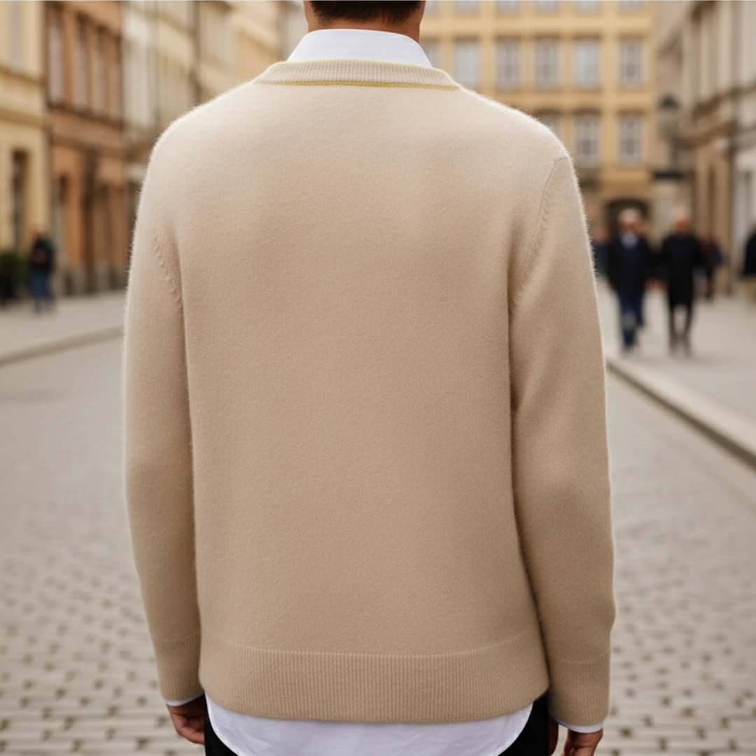 Men's Multicolored Crew Neck Sweater