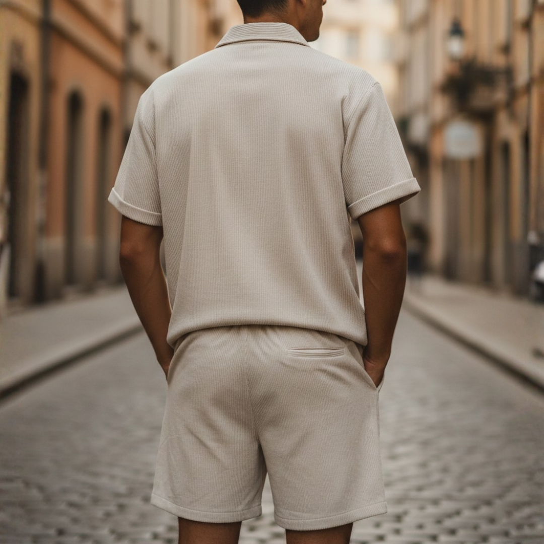 Men's Summer Complete Set: Shirt and Coordinated Shorts