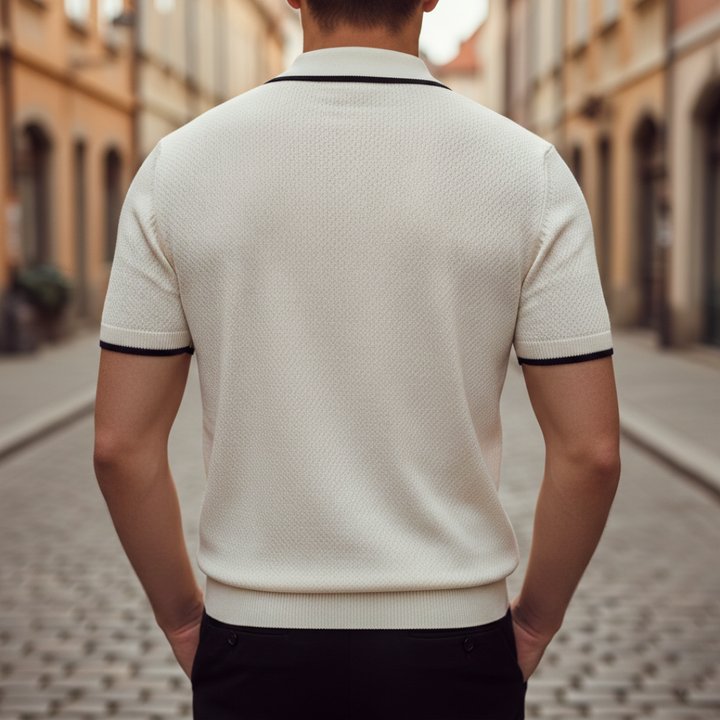 Polo da uomo slim fit a maniche corte