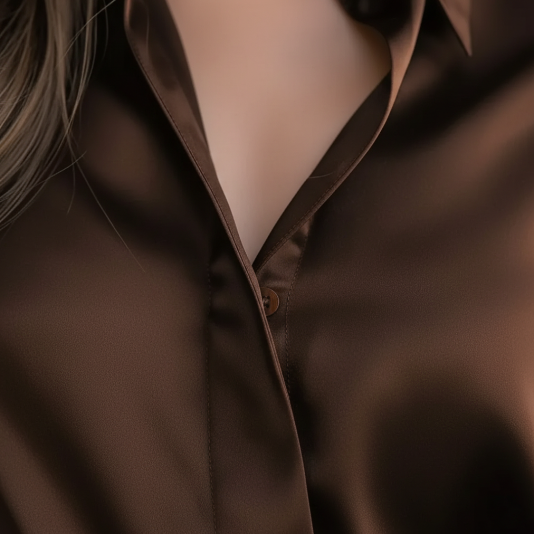 Women's Satin Long Sleeve Shirt