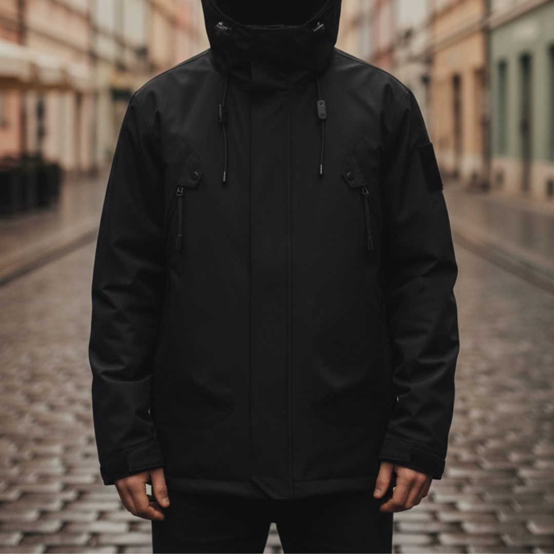 Technical Men's Parka with Waterproof Hood