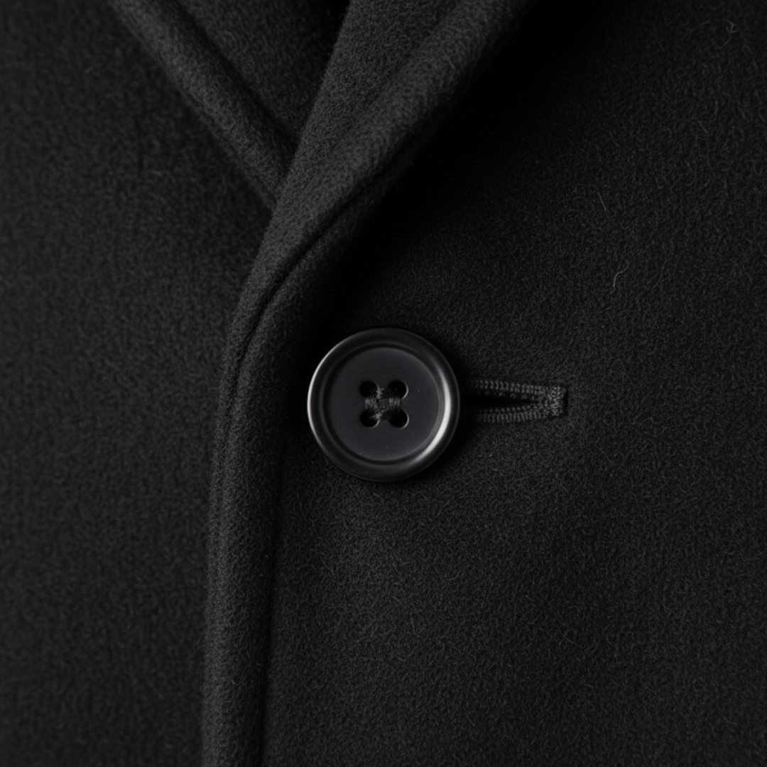 Men's Long Double-Breasted Trench Coat