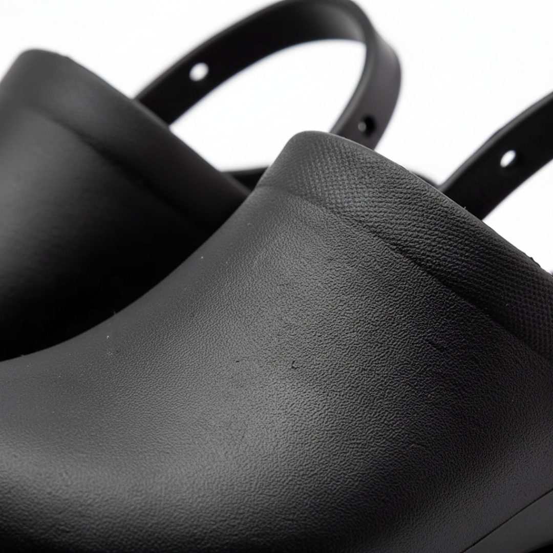 Professional Black Kitchen Clogs with Adjustable Strap