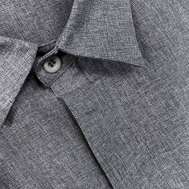 Camicia da uomo in lino con maniche corte e bottoni – estate
