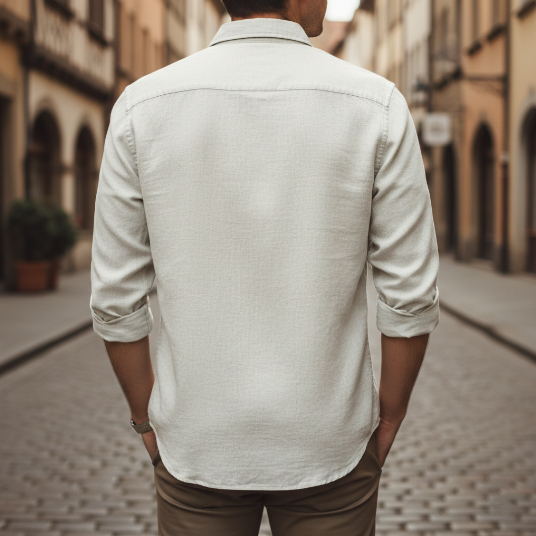 Men's Short Sleeve Slim Fit Linen Polo