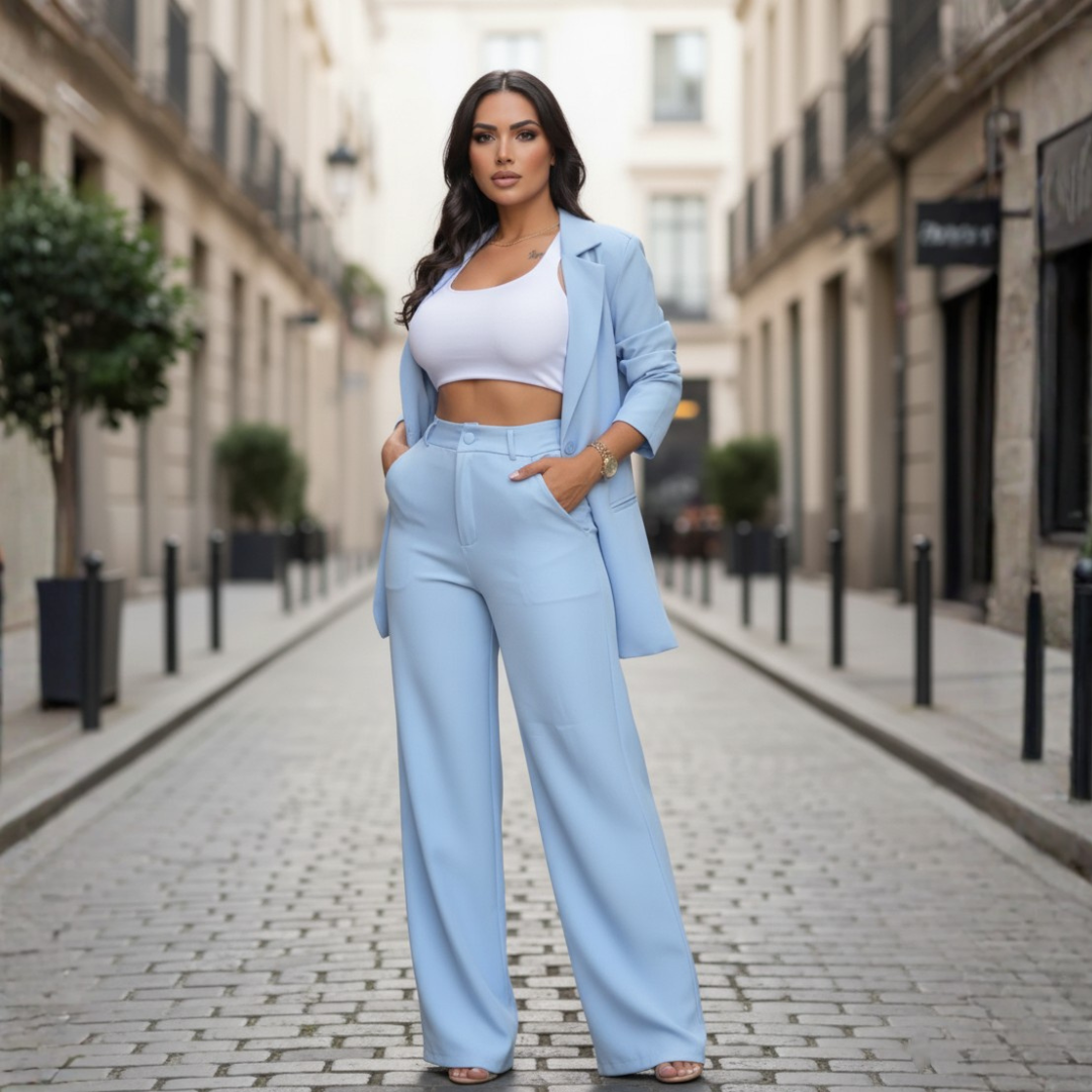 Complete Women's Suit with Pants and Blazer in Quality Material