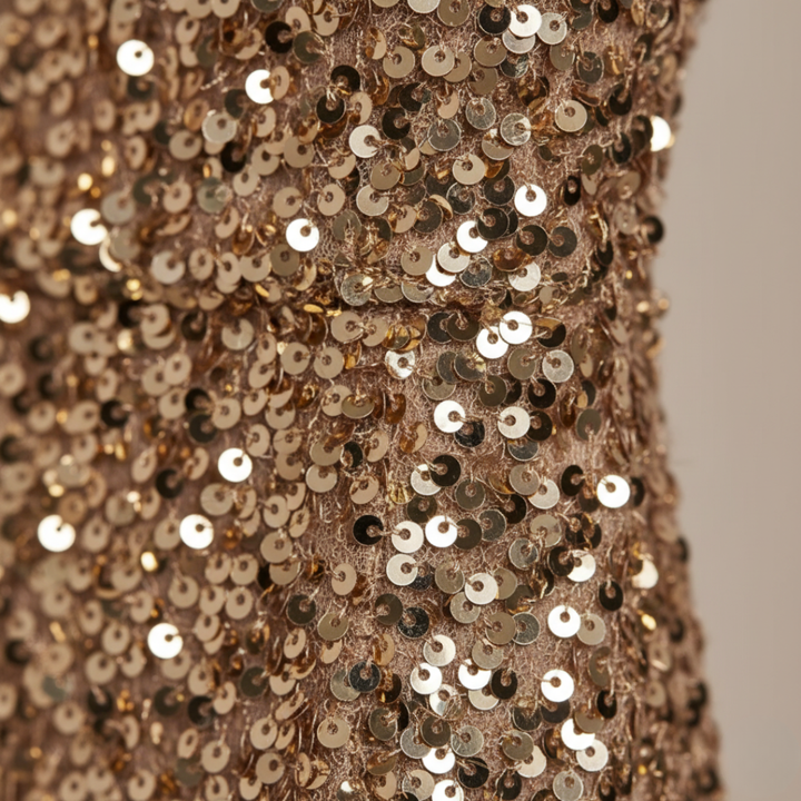 Tuta lunga da donna con paillettes