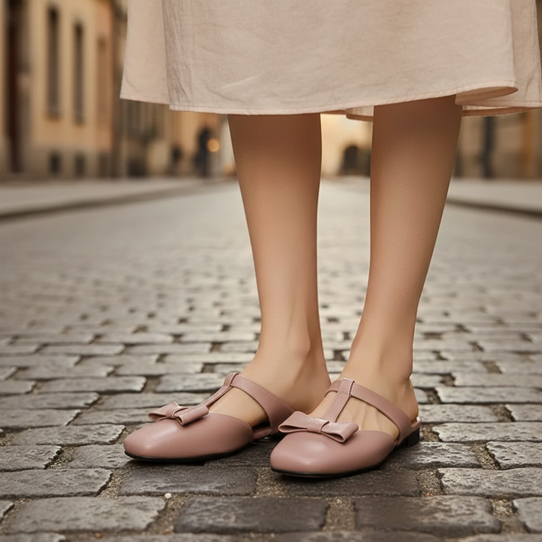 Women's Leather T-Strap Sandals