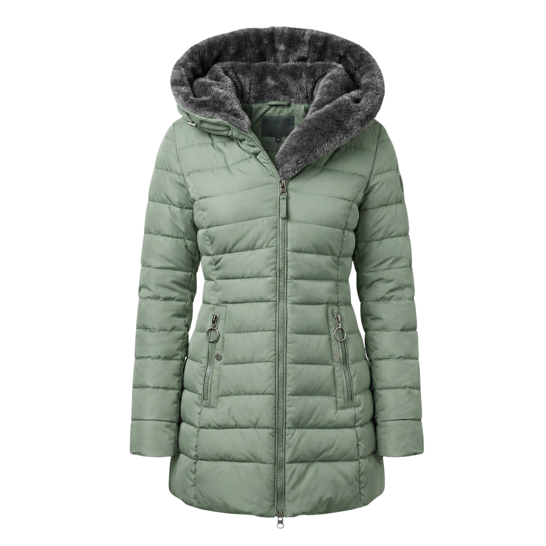 Women's Winter Puffer Jacket with Hood