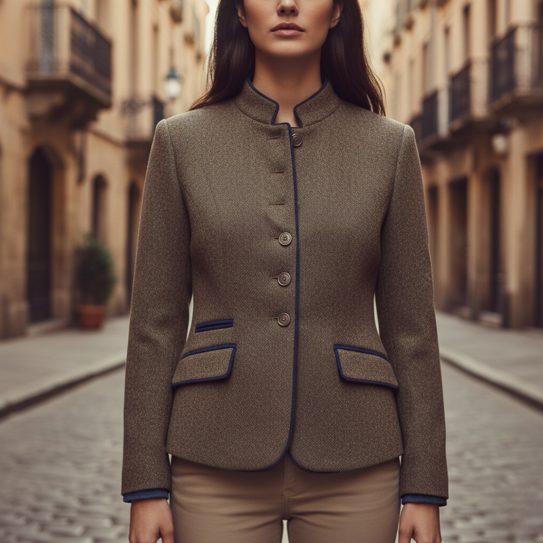 Women's Jacket with Mandarin Collar