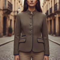 Women's Jacket with Mandarin Collar