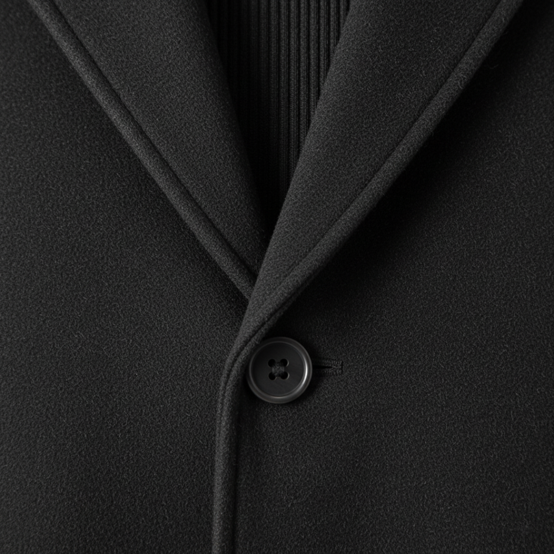 Men's Long Double-Breasted Trench Coat