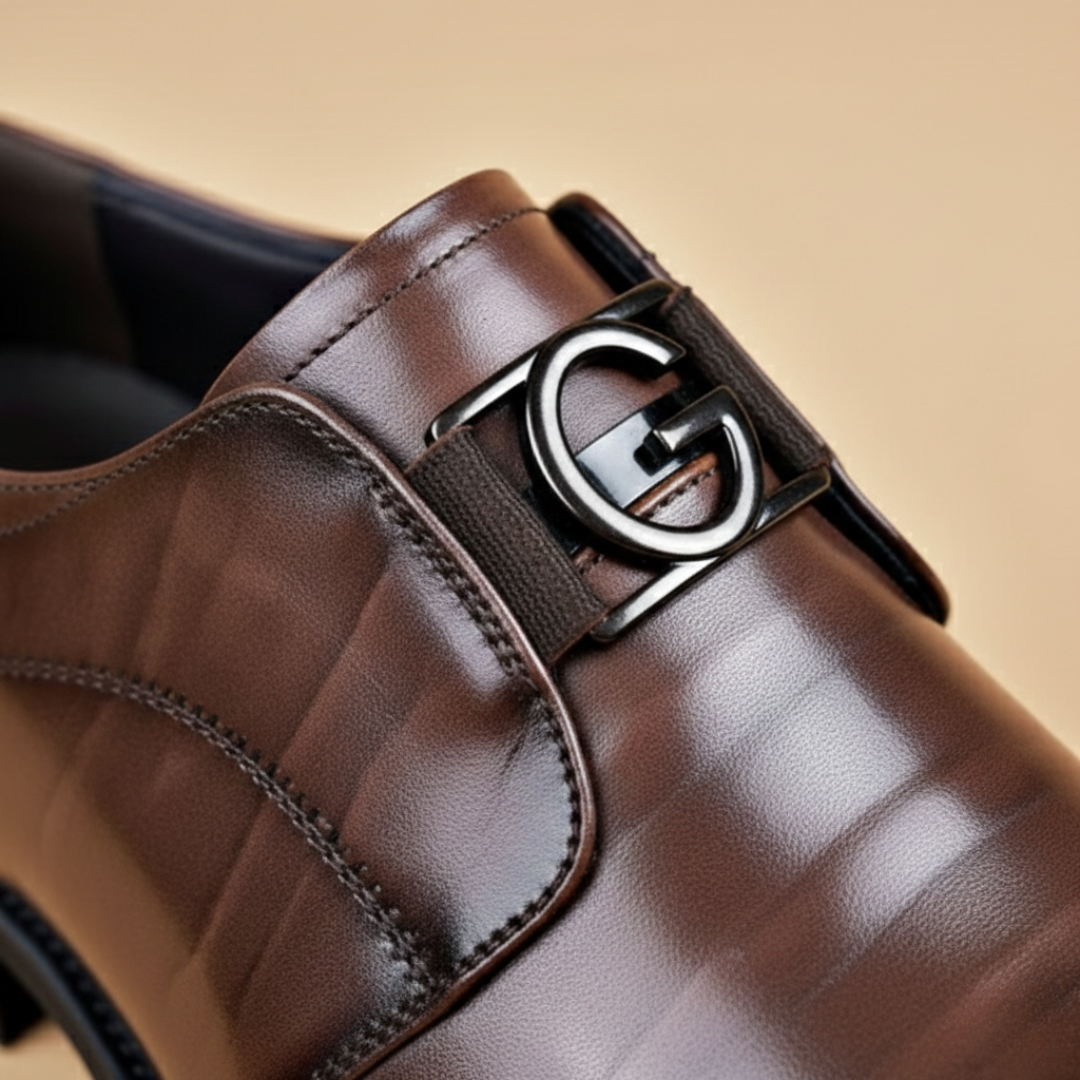 Men's Monk Strap Shoes in Faux Leather