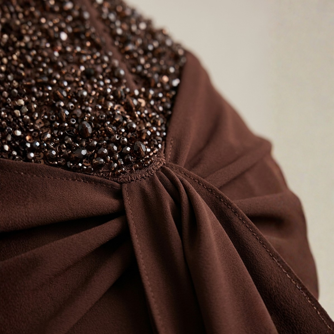 Long Draped Strapless Dress for Women