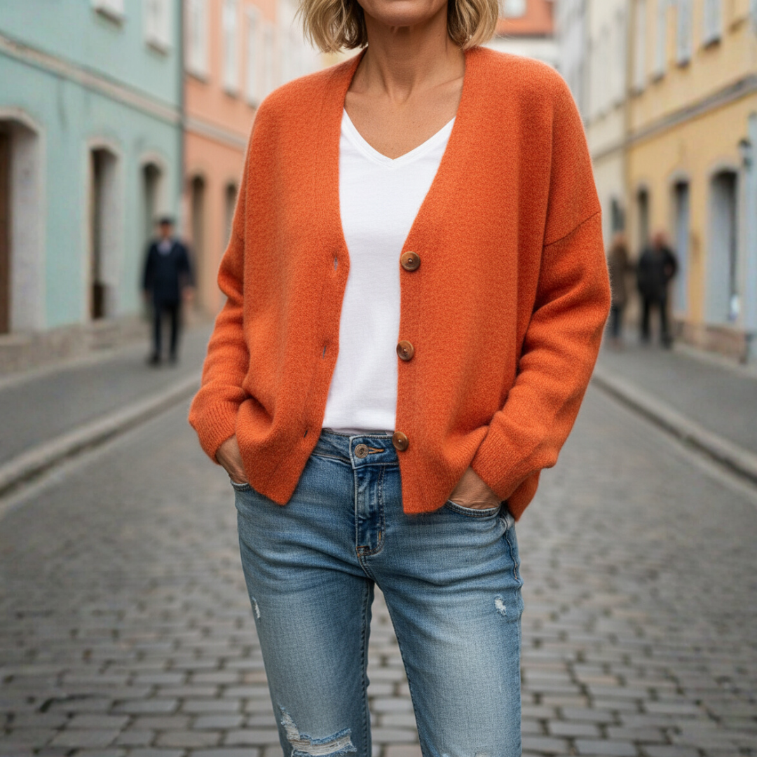 Casual Oversized Button Cardigan for Women