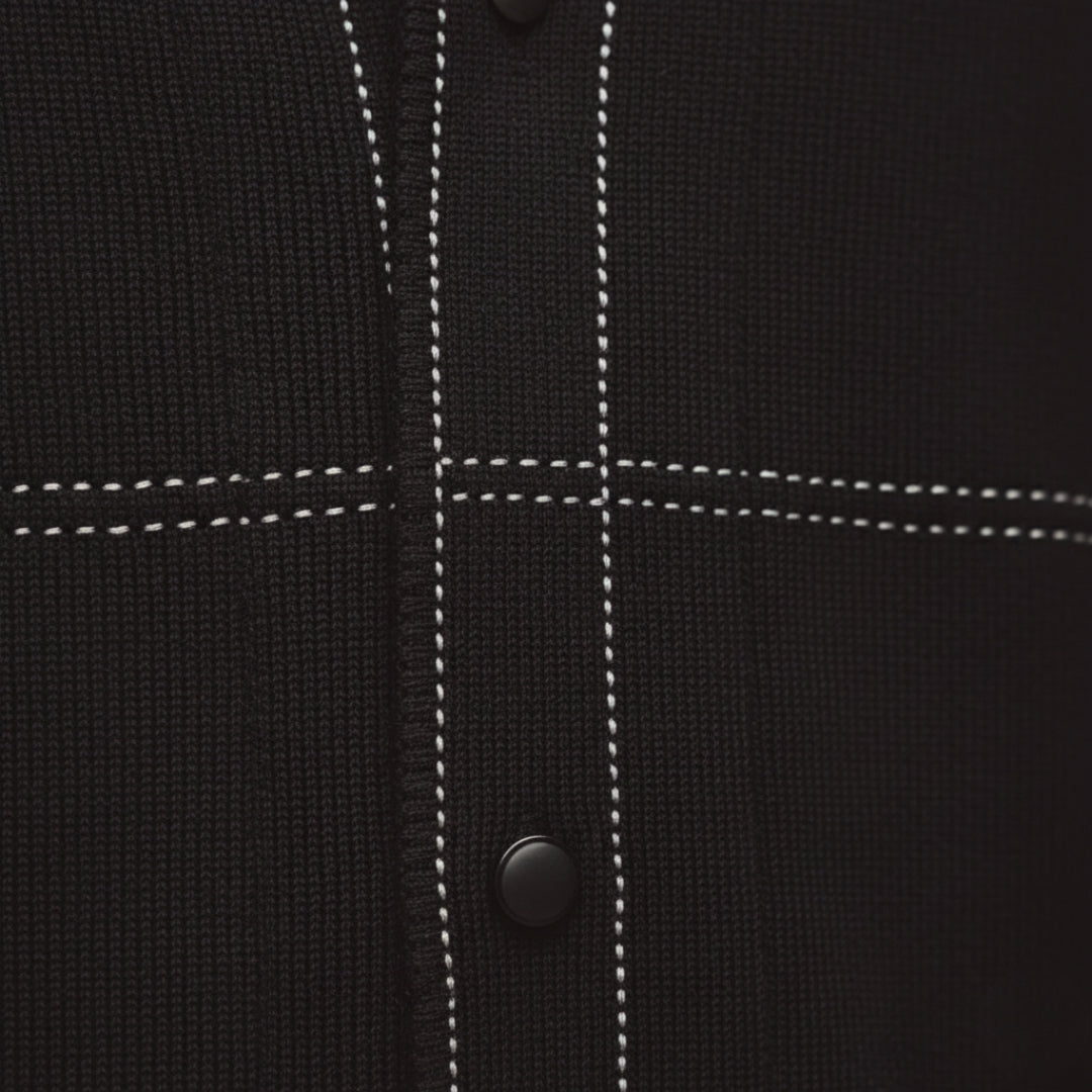 Elegant Men's Cardigan Without Collar