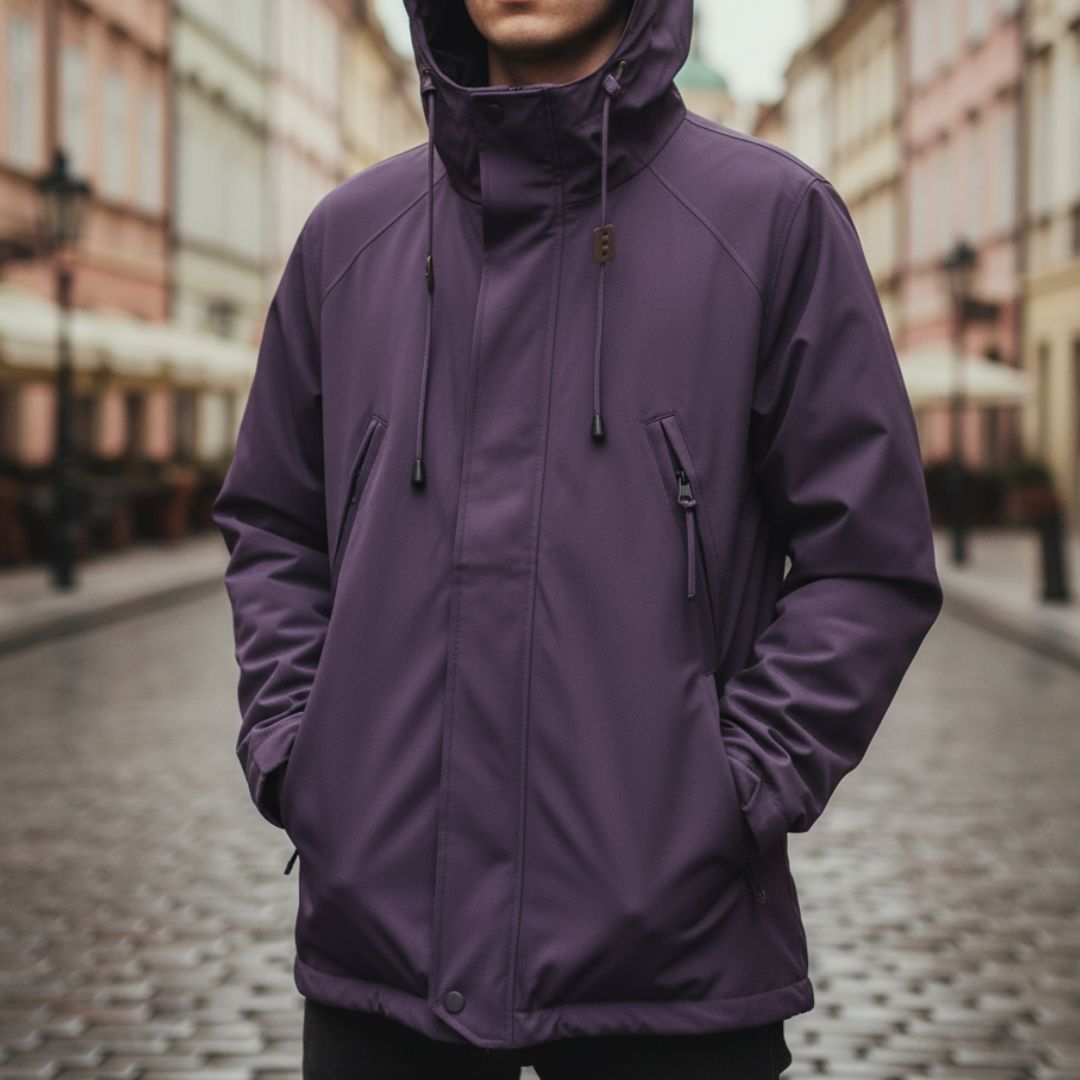 Technical Men's Parka with Waterproof Hood