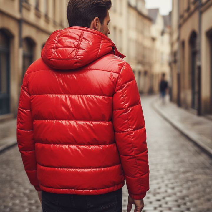 Men's Waterproof Down Jacket with Hood
