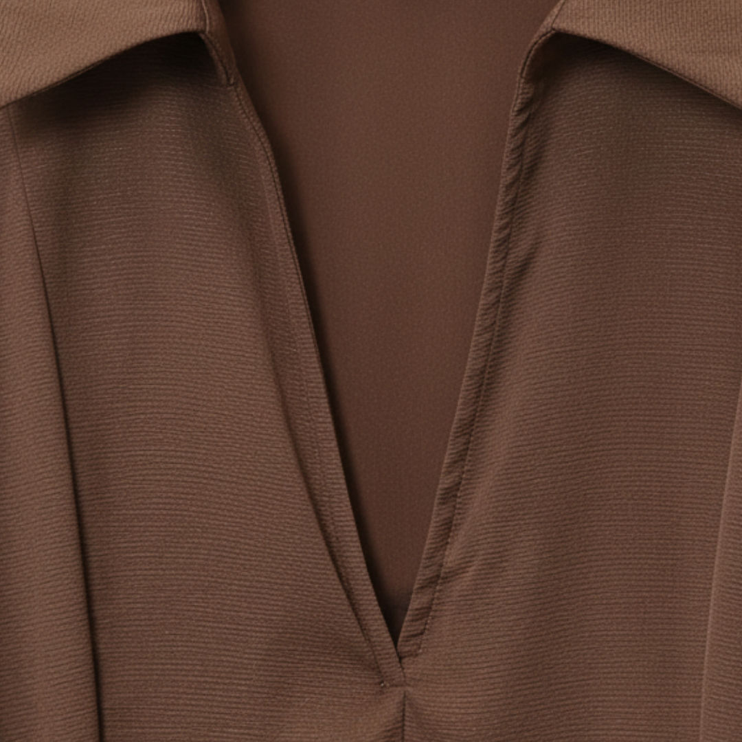 Brown Women's Dress with Belt