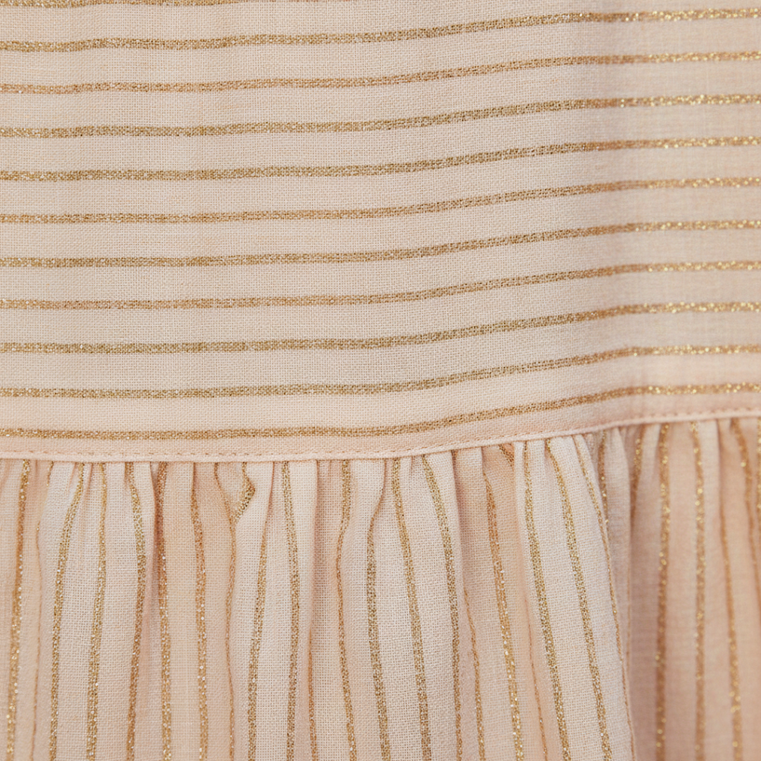 Women's Beige Maxi Dress with Long Sleeves
