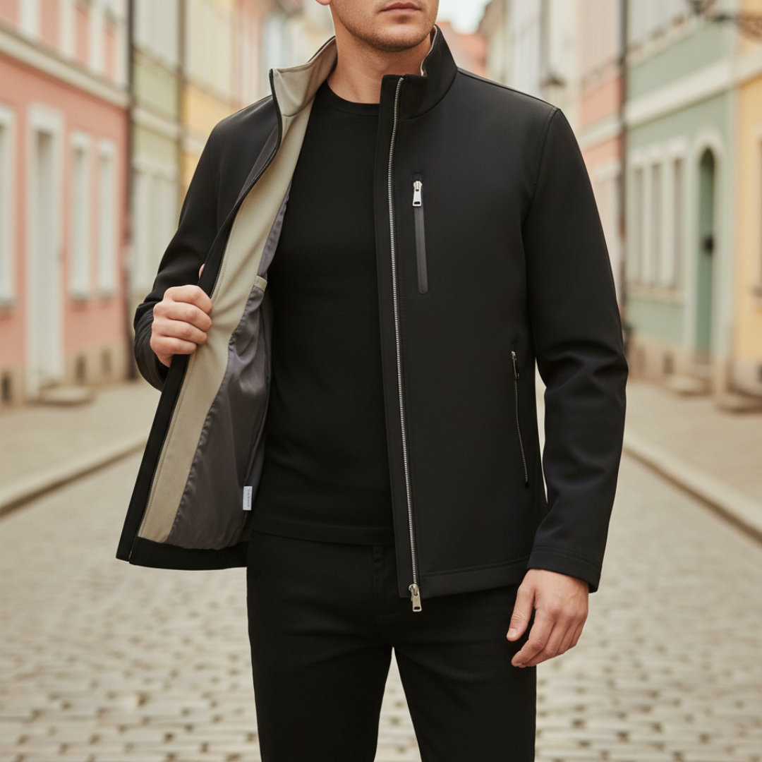Men's Softshell Jacket with Waterproof Zipper