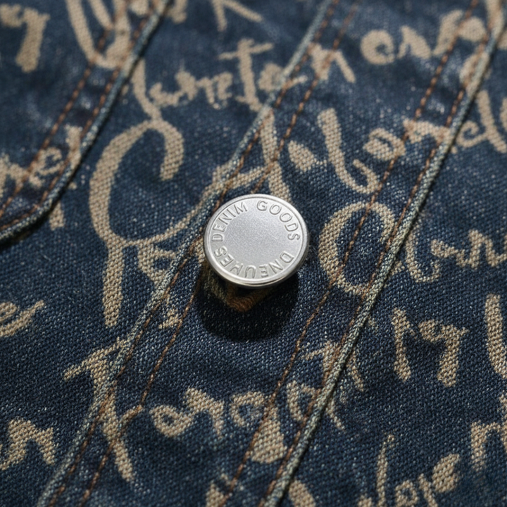 Men's Denim Jacket with Print