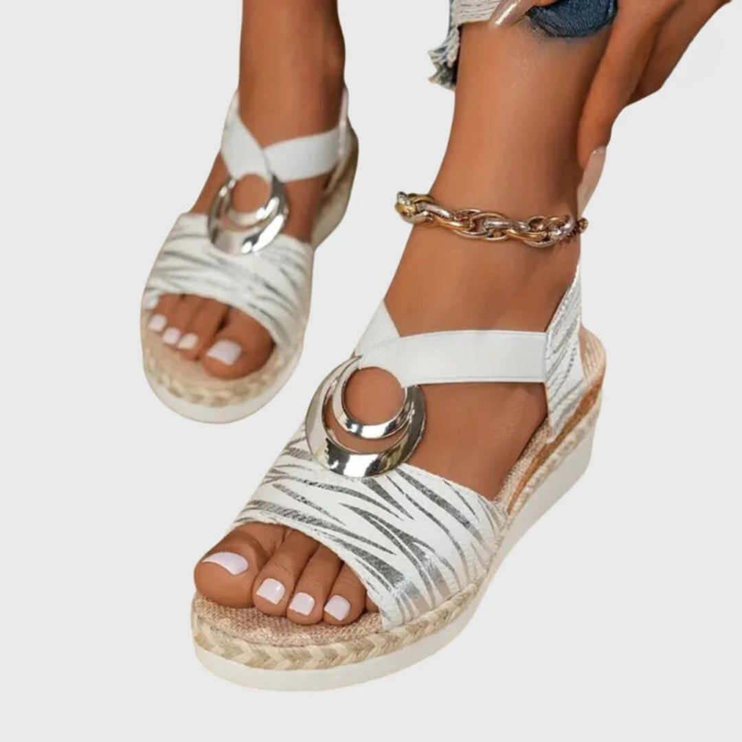 Women's Orthopedic Leather Sandals with Anatomical Insole
